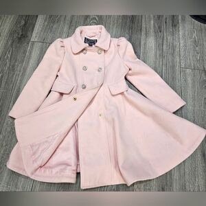 Rothschild Little Girls Double-Breasted Pink Rhinestone Dress Coat Jacket 6 6X